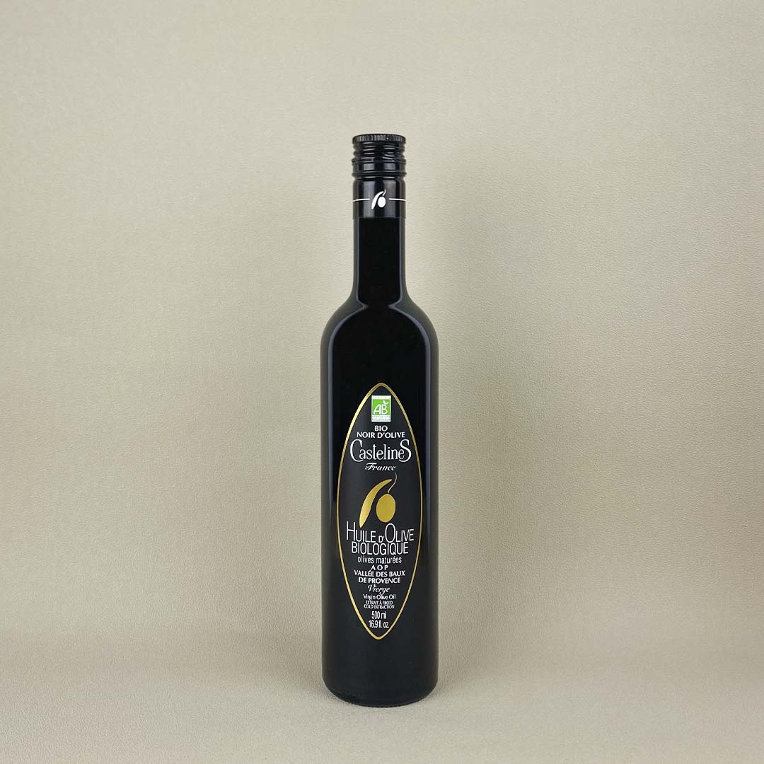 Huile noir d'olive bio CastelineS AOP - Moulin Castelas