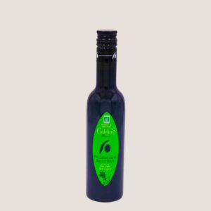 Huile d’Olive Aromatisée au Basilic et à la Menthe, bouteille en verre 25cl