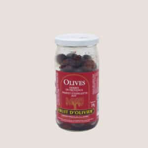 Olives Noires de Nyons AOP au piment d’Espelette 210g, NyonsOlive